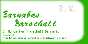 barnabas marschall business card